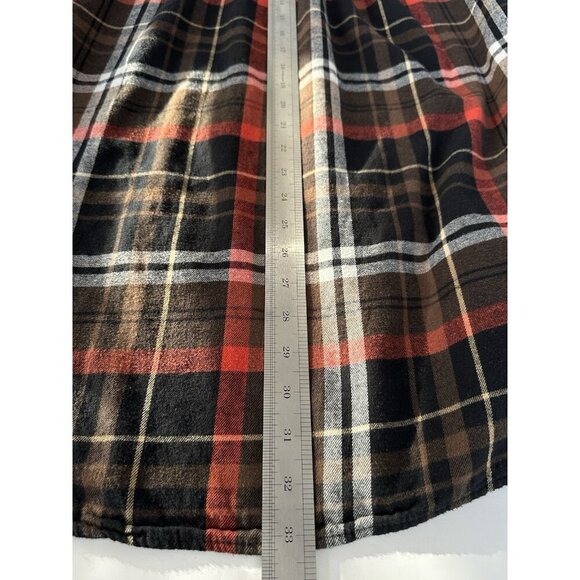 St John's Bay Men Shirt 2XLT Red/Blk Super Soft Plaid Flannel L/S Workwear Farm - Picture 10 of 12